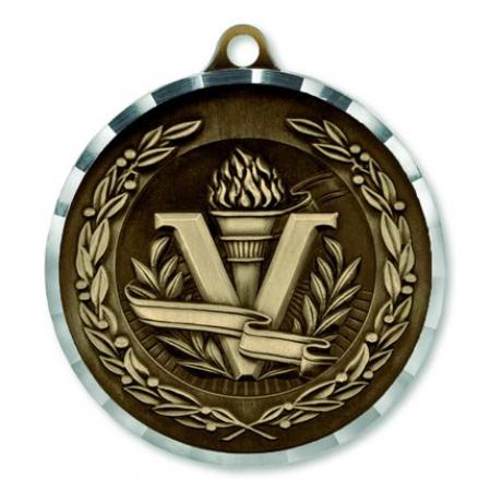 2" Diamond Cut Victory Medal - Engravable