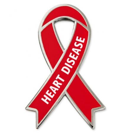 Awareness Ribbon Pin - Heart Disease 