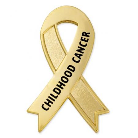 Awareness Ribbon Pin - Childhood Cancer 