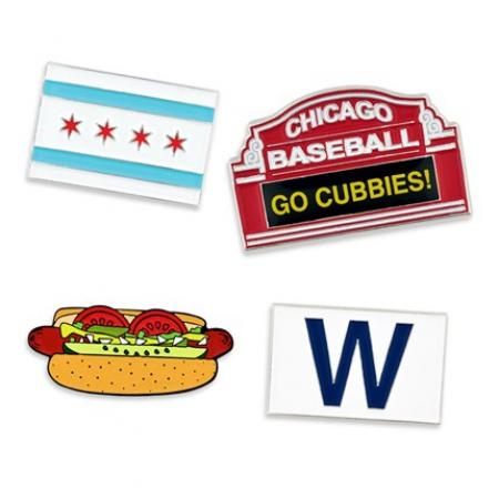 Chicago Baseball 4-Pin Set 