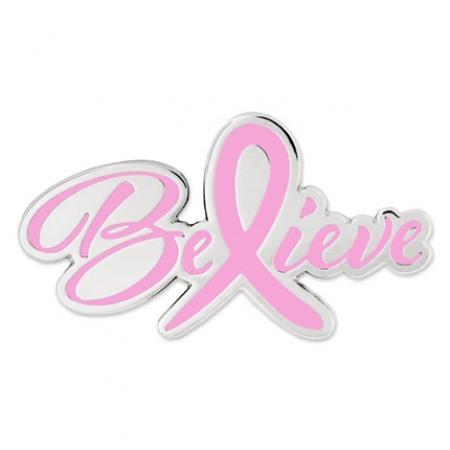 Believe Pink Awareness Pin 