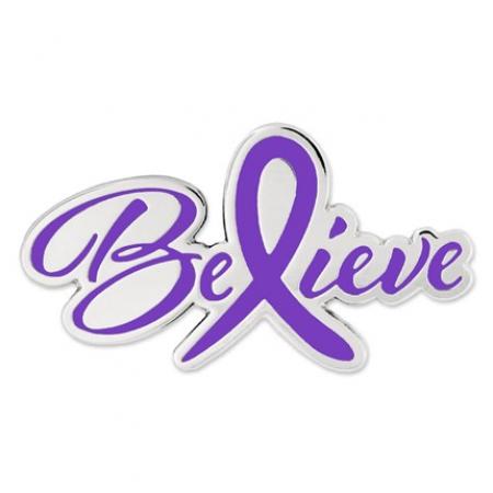 Believe-Purple Awareness Pin 
