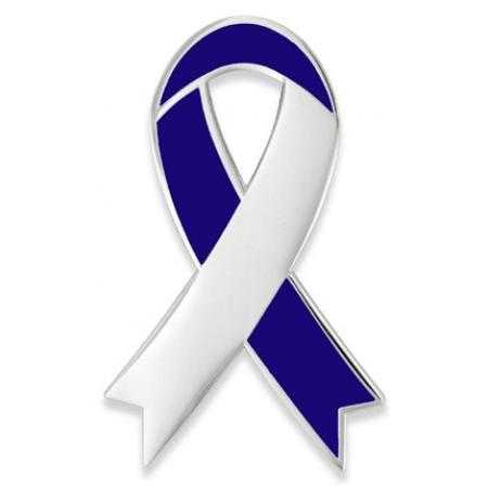 Awareness Ribbon-Blue Engravable Pin