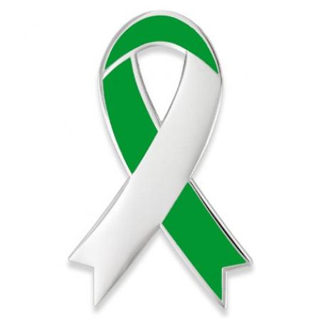 Awareness Ribbon-Green Engravable Pin 