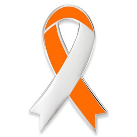 Awareness Ribbon-Orange Engravable Pin 