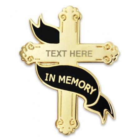Engravable Memorial Cross Pin