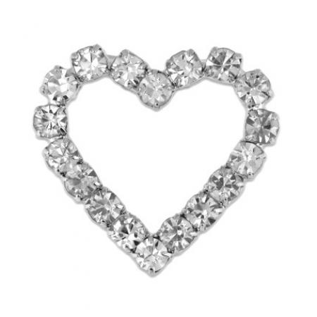 Rhinestone Heart Pin