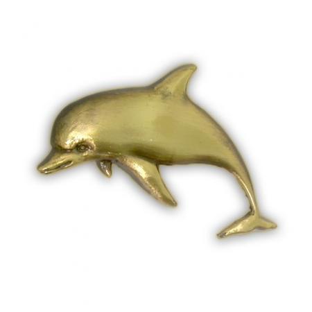Dolphin Pin - Antique Gold