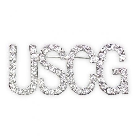 Rhinestone USCG Pin