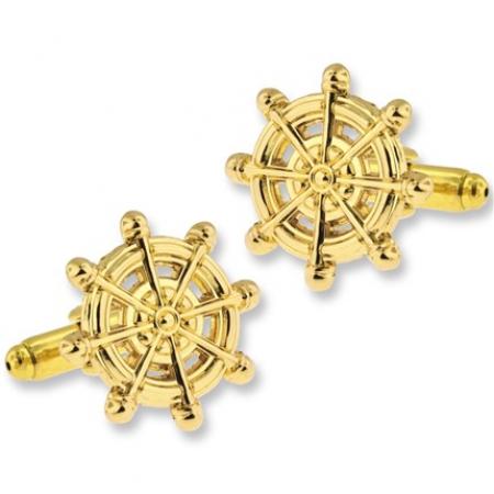 Nautical Captain Wheel Cufflink Set