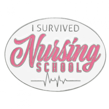 I Survived Nursing School Pin