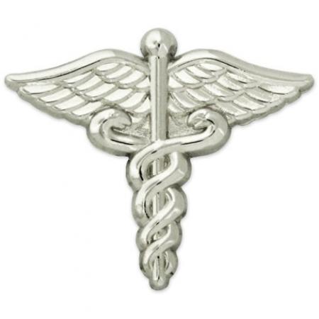 Caduceus Pin - Silver