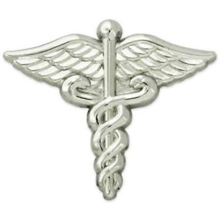 Caduceus Pin - Silver 