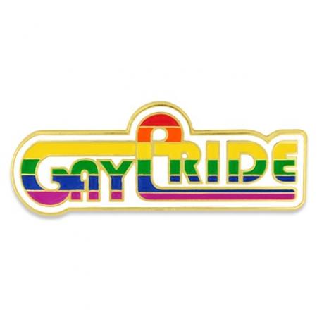 Retro Gay Pride Pin 