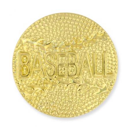 Gold Baseball Chenille Pin