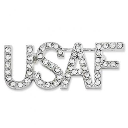 Rhinestone USAF Pin