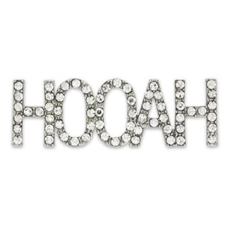 Rhinestone HOOAH Pin