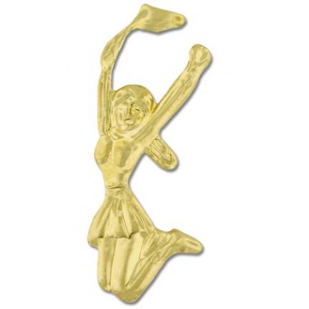 Gold Cheerleader Chenille Pin 
