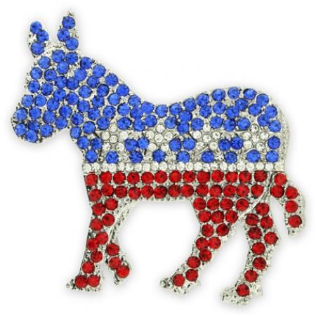 Rhinestone Donkey Pin