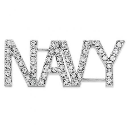 Rhinestone NAVY Pin