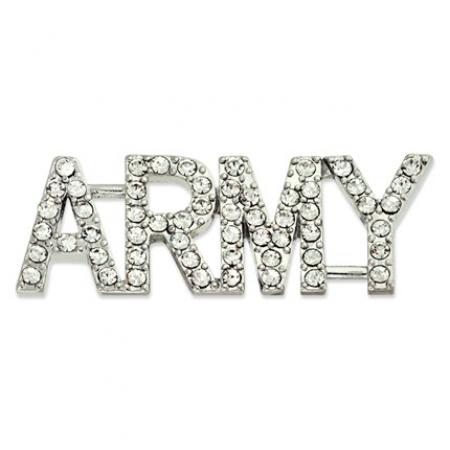 Rhinestone ARMY Pin 