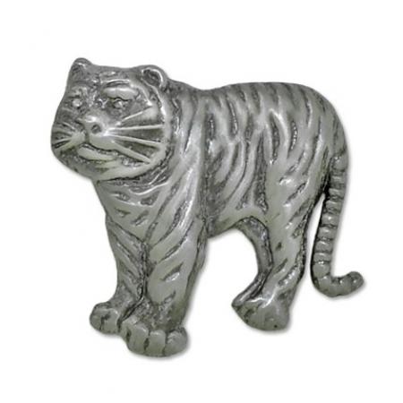 Tiger Pin - Antique Silver