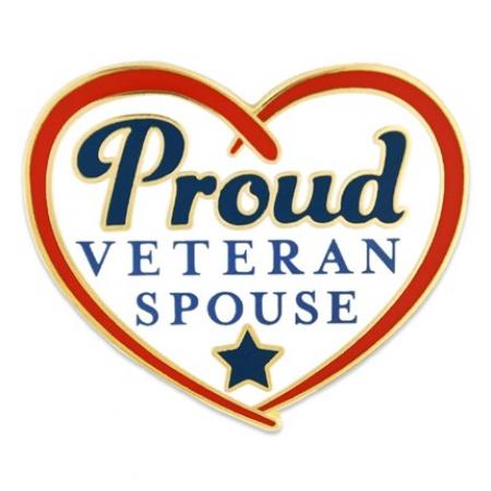 Proud Veteran Spouse Pin 