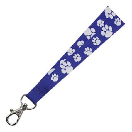 Paw Print Lanyard - Blue & White 