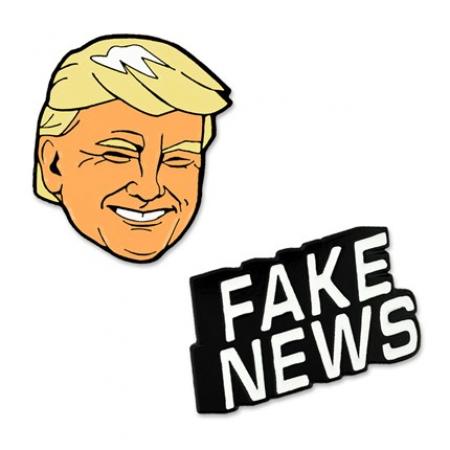 Trump Fake News 2 Pin Set
