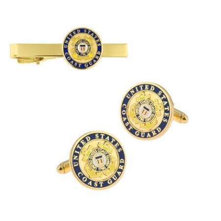 U.S. Coast Guard Tie Clip and Cufflinks Set