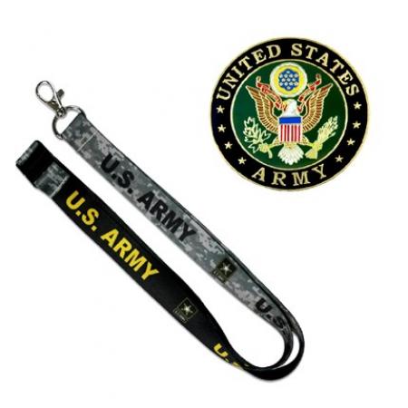 U.S. Army Pin and Lanyard Set 