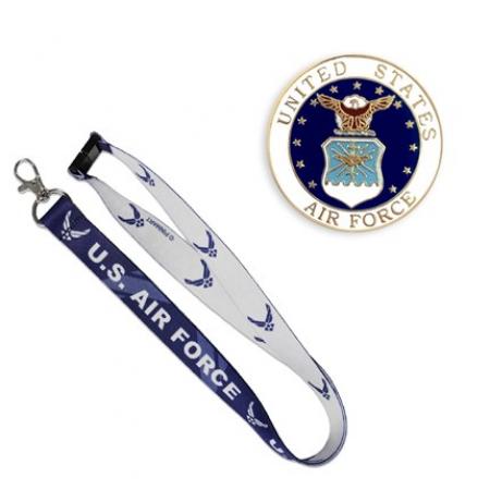 U.S. Air Force Pin and Lanyard Set