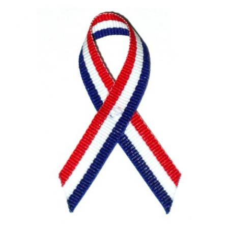 Flag  - Red/White/Blue Cloth Ribbon - 25 Pack 