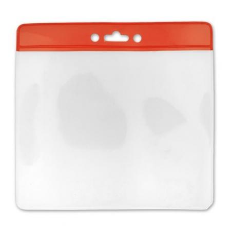 Large Red Top Badge Holder 