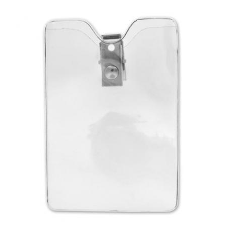 Small Vertical Badge Holder with Clip 