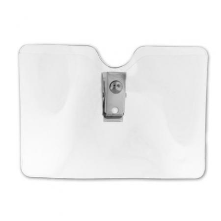 Small Horizontal Badge Holder with Clip