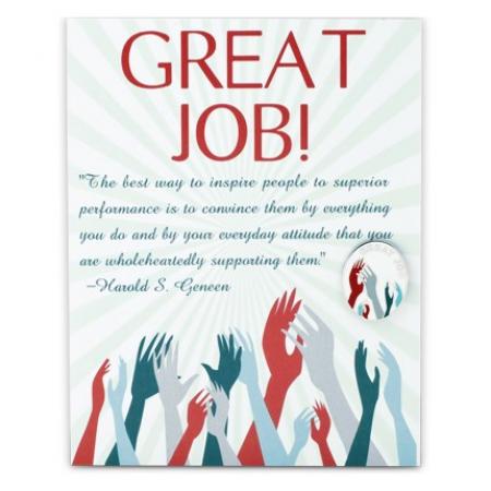 Great Job Card and Pin