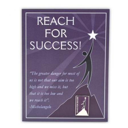 Reach For Success Card and Pin 