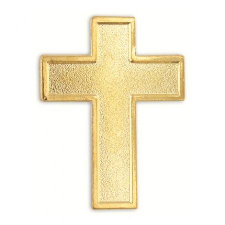 Gold Cross Lapel Pin