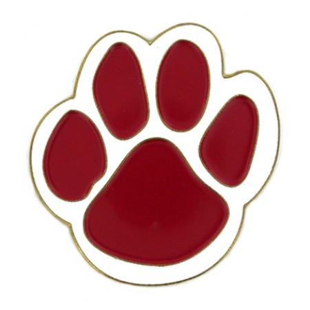 Maroon Paw Pin