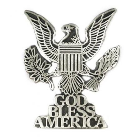 God Bless America Eagle Pin