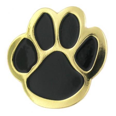 Black and Gold Paw Pin 