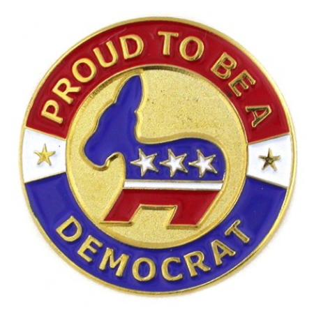 Proud To Be A Democrat Pin 