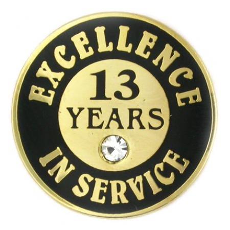 Excellence In Service Pin - 13 Years 