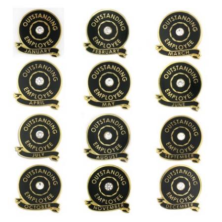 12 Month Outstanding Employee Pin Set