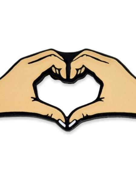 Heart Hands Pin