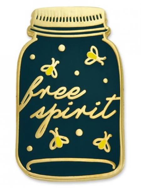 Free Spirit Mason Jar Pin