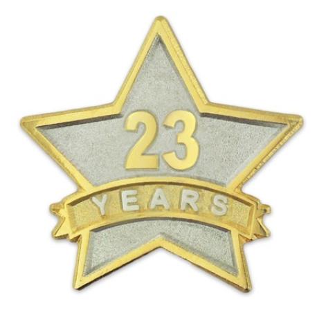     Years of Service Star Pin - 23 Years