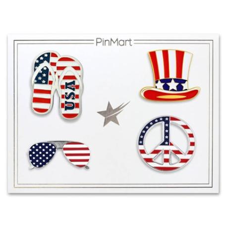     4th of July 4-Pin Set