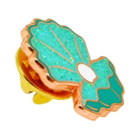     Sea Shell with Pearl Pin